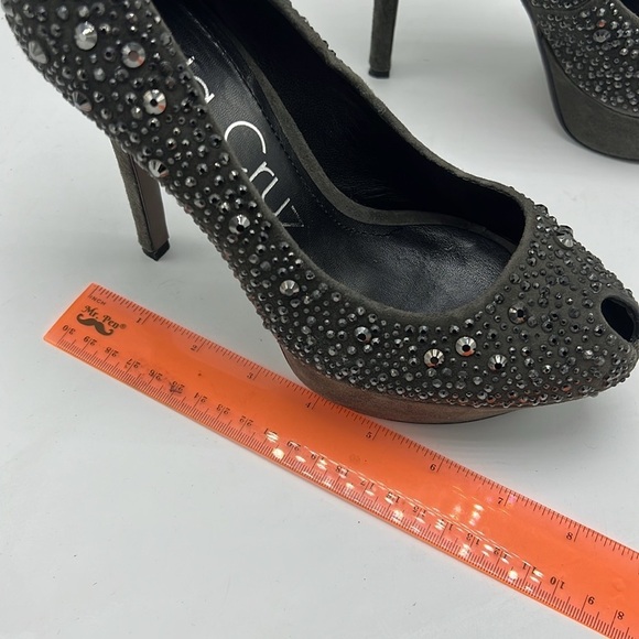 Lola Cruz bling gray heels size 7 euro size 37 - Picture 8 of 8